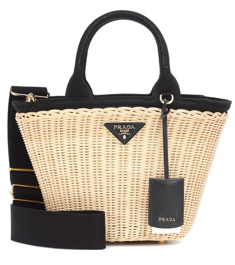 prada milano straw bag